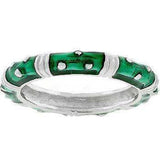 Marbled Dark Green Enamel Stacker Ring - JGI - Flyclothing LLC