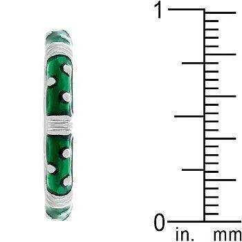 Marbled Dark Green Enamel Stacker Ring - JGI - Flyclothing LLC