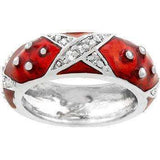 Marbled Ruby Red Enamel Ring - JGI - Flyclothing LLC