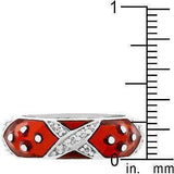 Marbled Ruby Red Enamel Ring - JGI - Flyclothing LLC