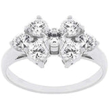 Round Cubic Zirconia Cluster Ring - JGI - Flyclothing LLC