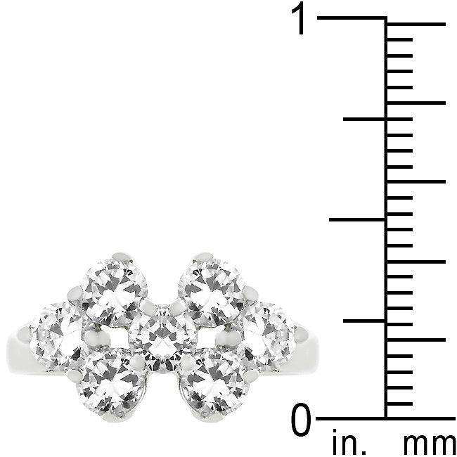 Round Cubic Zirconia Cluster Ring - JGI - Flyclothing LLC