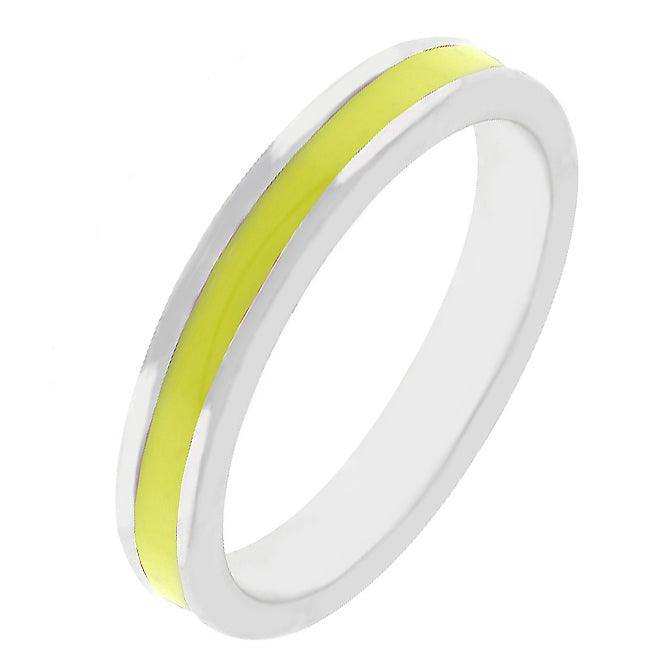 Yellow Enamel Eternity Ring - JGI - Flyclothing LLC