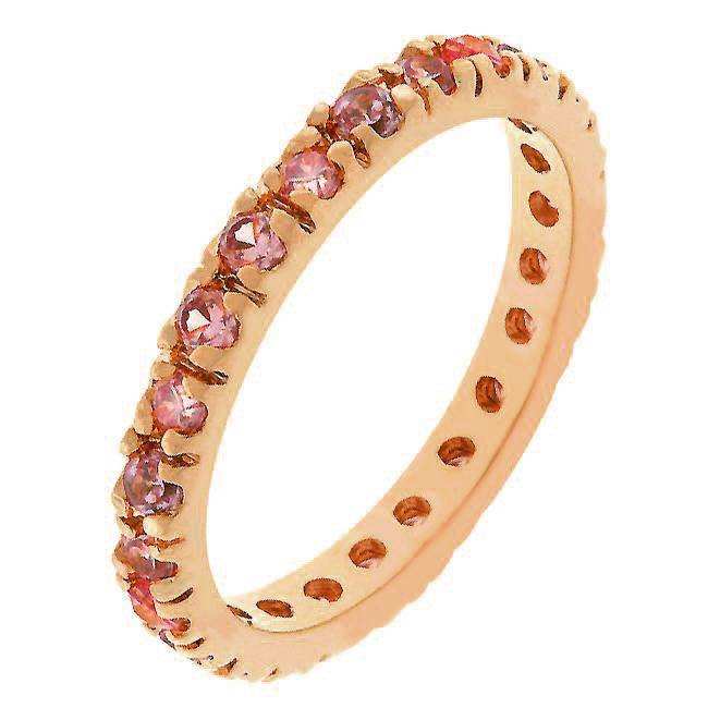 Pink Cubic Zirconia Eternity Ring - JGI - Flyclothing LLC