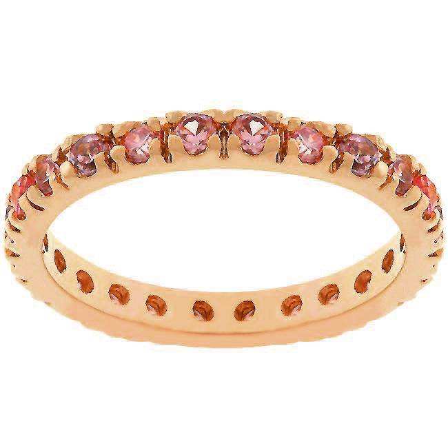 Pink Cubic Zirconia Eternity Ring - JGI - Flyclothing LLC