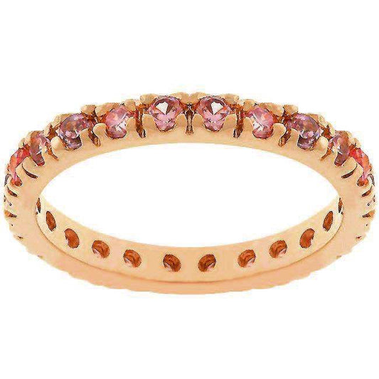 Pink Cubic Zirconia Eternity Ring - JGI - Flyclothing LLC