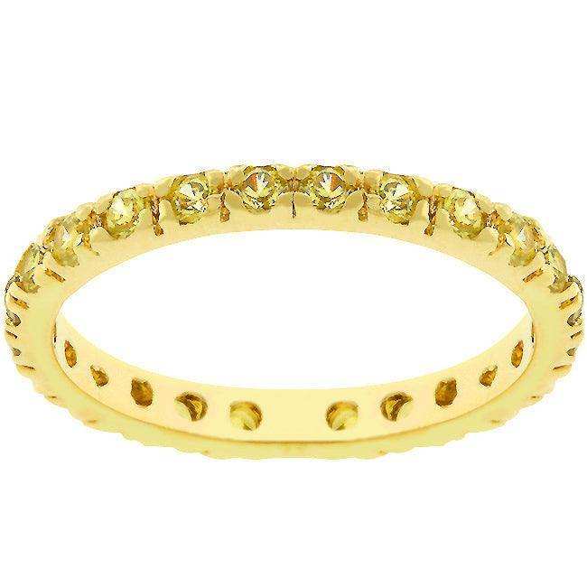 Yellow Cubic Zirconia Eternity Ring - JGI - Flyclothing LLC