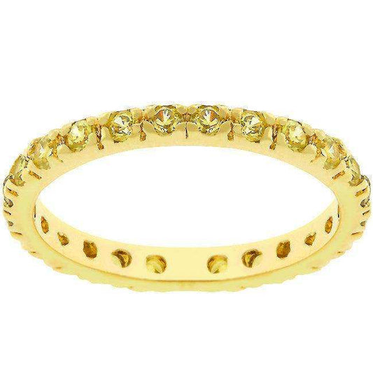 Yellow Cubic Zirconia Eternity Ring - JGI - Flyclothing LLC