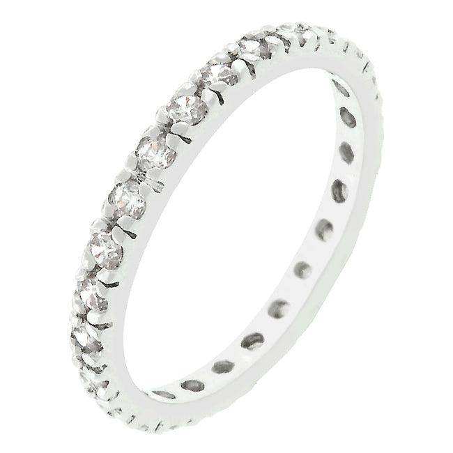 Clear Cubic Zirconia Eternity Ring - JGI - Flyclothing LLC