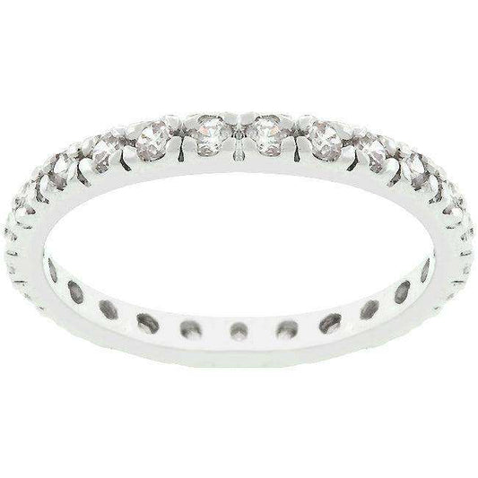 Clear Cubic Zirconia Eternity Ring - JGI - Flyclothing LLC