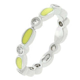 Yellow Link Enamel Stacker Ring - JGI - Flyclothing LLC