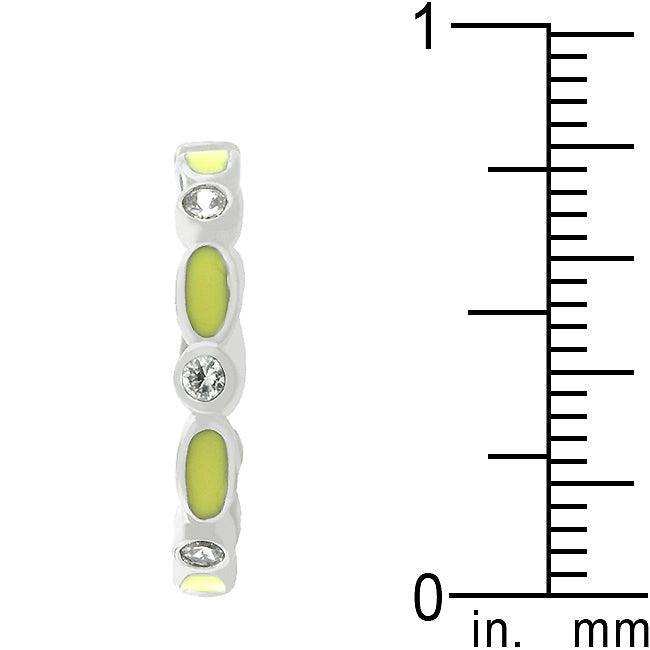 Yellow Link Enamel Stacker Ring - JGI - Flyclothing LLC