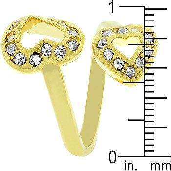 Dual Pave Hearts Ring - JGI - Flyclothing LLC