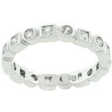 Rhodium Plated Eternity Stackable Band - JGI - Flyclothing LLC