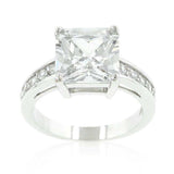 Classic Princess Cut Raised Pave Engagement Ring - JGI - Flyclothing LLC