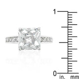 Classic Princess Cut Raised Pave Engagement Ring - JGI - Flyclothing LLC