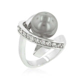 Rhodium Plated Knotted Simulated Pearl Ring - JGI - Flyclothing LLC