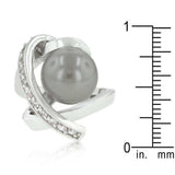 Rhodium Plated Knotted Simulated Pearl Ring - JGI - Flyclothing LLC