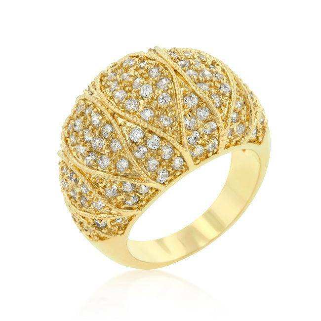 Goldeneye Clear Cubic Zirconia Cocktail Ring - JGI - Flyclothing LLC