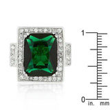 Emerald Green Classic Cocktail Ring - JGI - Flyclothing LLC