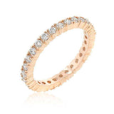Rose Gold Finish Cubic Zirconia Eternity Band - JGI - Flyclothing LLC