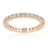 Rose Gold Finish Cubic Zirconia Eternity Band - JGI - Flyclothing LLC