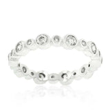 Alternating Bezel Linked Cubic Zirconia Eternity Band - JGI - Flyclothing LLC
