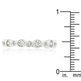 Alternating Bezel Linked Cubic Zirconia Eternity Band - JGI - Flyclothing LLC