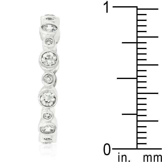 Alternating Bezel Linked Cubic Zirconia Eternity Band - JGI - Flyclothing LLC