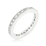 Alternating Cubic Zirconia Eternity Band - JGI - Flyclothing LLC
