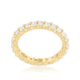 Goldtone Cubic Zirconia Eternity Band - JGI - Flyclothing LLC