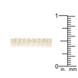 Goldtone Cubic Zirconia Eternity Band - JGI - Flyclothing LLC