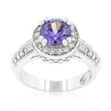 Dark Purple Halo Engagement Ring - JGI - Flyclothing LLC