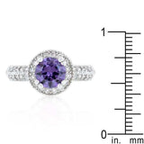 Dark Purple Halo Engagement Ring - JGI - Flyclothing LLC
