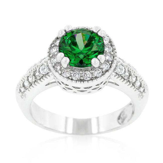 Emerald Halo Engagement Ring - JGI - Flyclothing LLC
