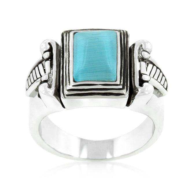 Blue Cats Eye Vintage Ring - JGI - Flyclothing LLC