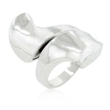 Rhodium Plated Finish Abstract Statement Ring - JGI - Flyclothing LLC