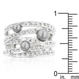 Gray Pearl Cocktail Ring - JGI - Flyclothing LLC