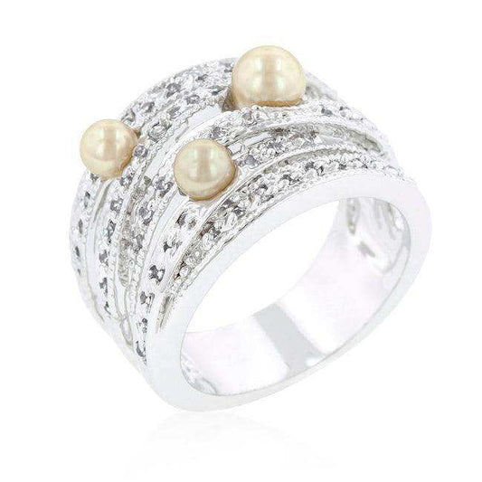 Champagne Pearl Cocktail Ring - JGI - Flyclothing LLC