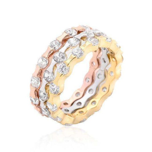 Tri-tone Stackable Rings - JGI - Flyclothing LLC