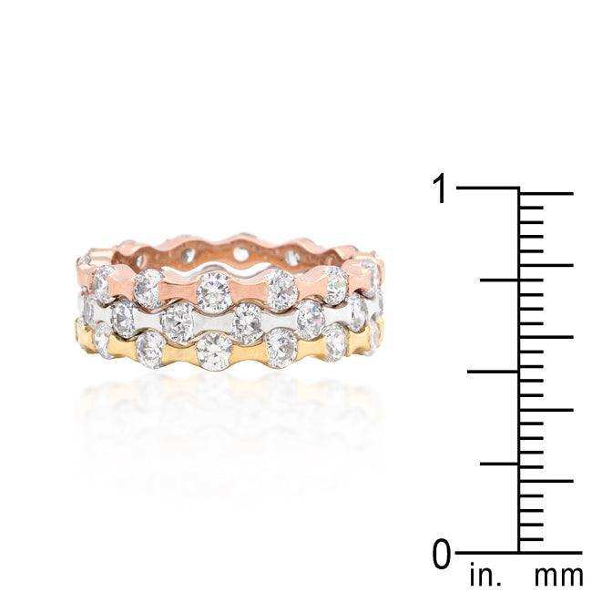 Tri-tone Stackable Rings - JGI - Flyclothing LLC