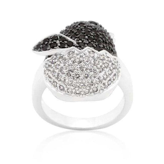 Black and White Cubic Zirconia Baby Chick Ring - JGI - Flyclothing LLC