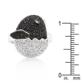 Black and White Cubic Zirconia Baby Chick Ring - JGI - Flyclothing LLC
