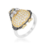 Jet Black Cubic Zirconia Penguin Ring - JGI - Flyclothing LLC