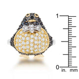 Jet Black Cubic Zirconia Penguin Ring - JGI - Flyclothing LLC