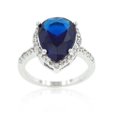 Sapphire Cubic Zirconia Drop Ring - JGI - Flyclothing LLC