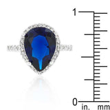 Sapphire Cubic Zirconia Drop Ring - JGI - Flyclothing LLC