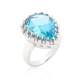 Solitaire Blue Topaz Cocktail Ring - JGI - Flyclothing LLC