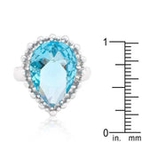 Solitaire Blue Topaz Cocktail Ring - JGI - Flyclothing LLC