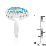 Solitaire Blue Topaz Cocktail Ring - JGI - Flyclothing LLC